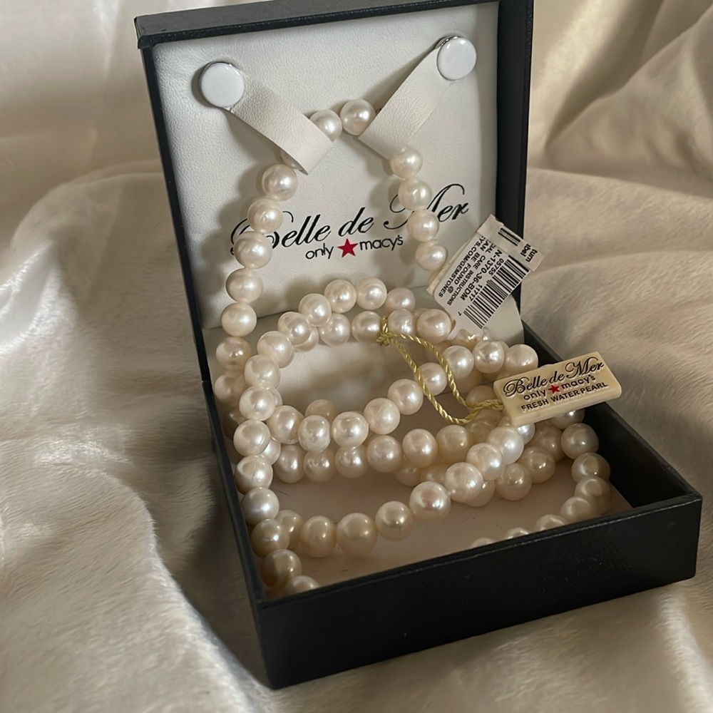 NWT belle de mer Pearl Necklace 18”